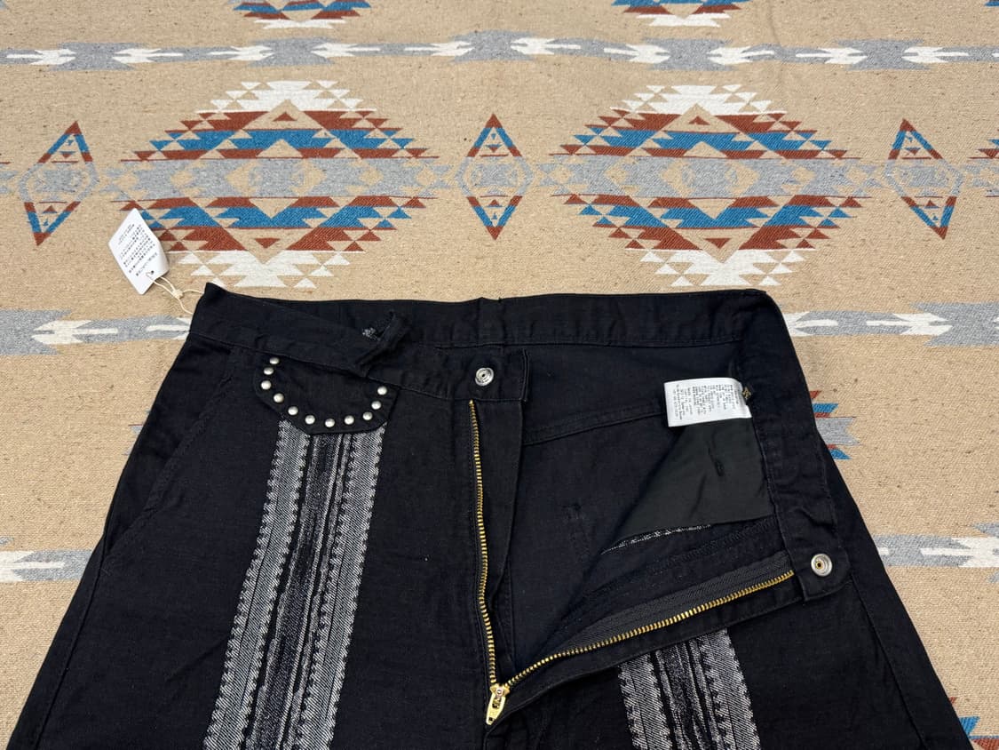 [2][M] 캐피탈 12온즈 애로우 패턴 자카드 데님 포트 배기 팬츠  상품이미지3