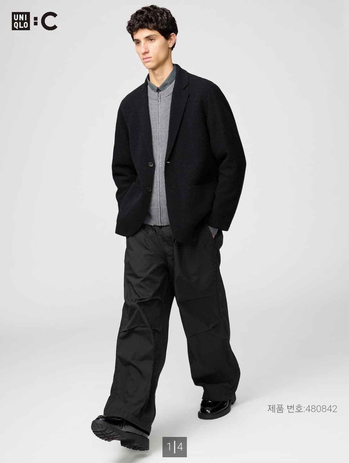 유니클로 와이드파라슈트팬츠 블랙 m사이즈 상품이미지2