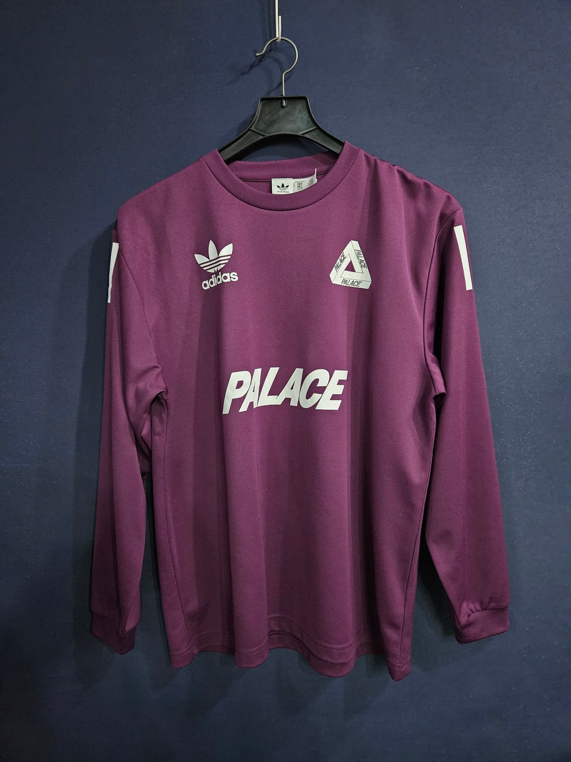 아디다스&팔라스 프린팅 퍼플 남성 오버핏 90~95 긴팔티셔츠 상품이미지1