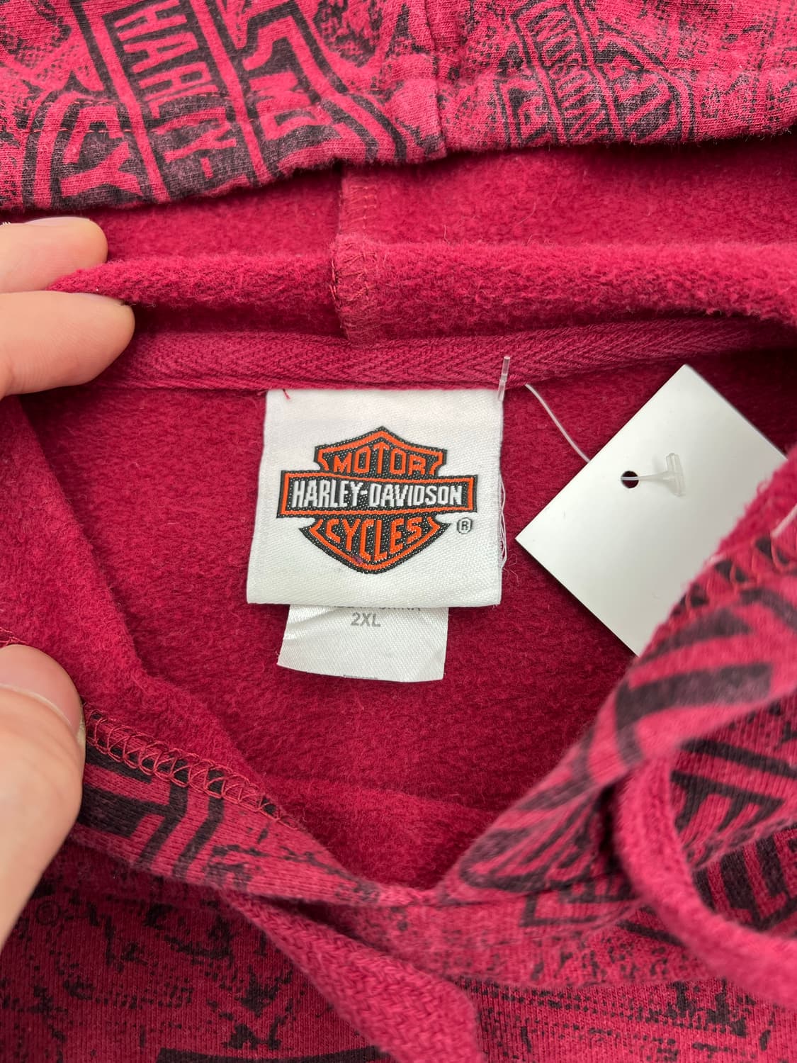 할리 데이비슨 풀 프린팅 후드티 상품이미지3