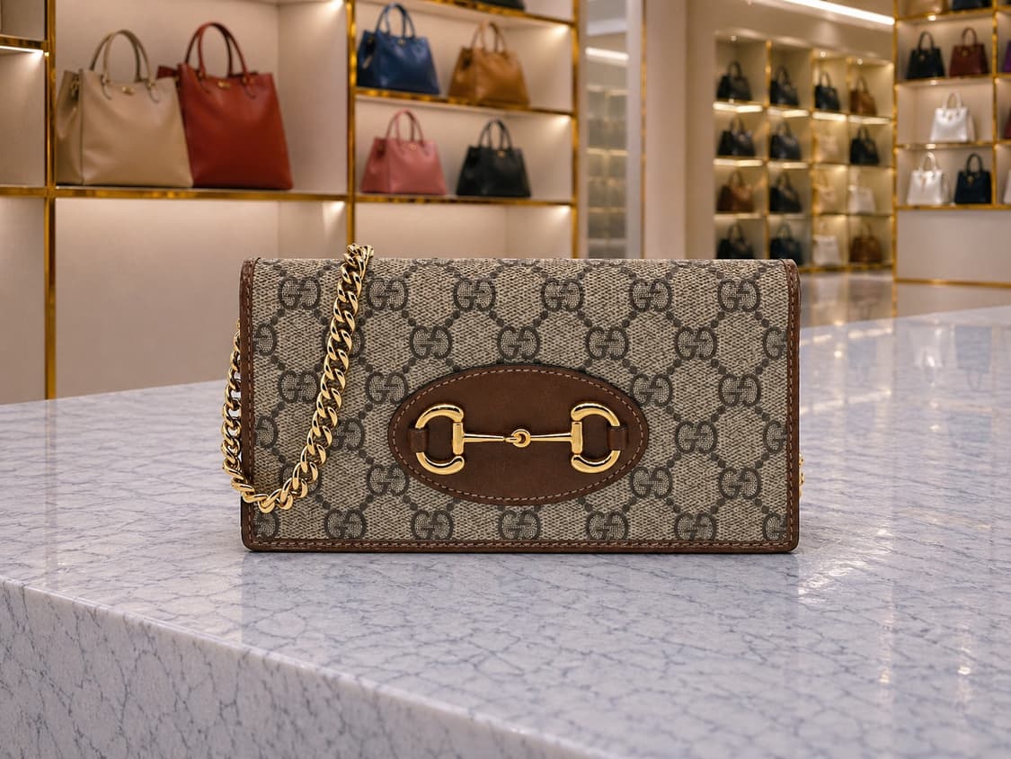 [A급] 구찌 홀스빗 GG 수프림 캔버스 체인 장지갑 판매합니다!!! 상품이미지1