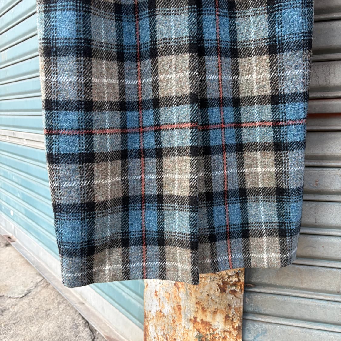 해리스 트위드 핸드 우븐 체크 패턴 코트 상품이미지3