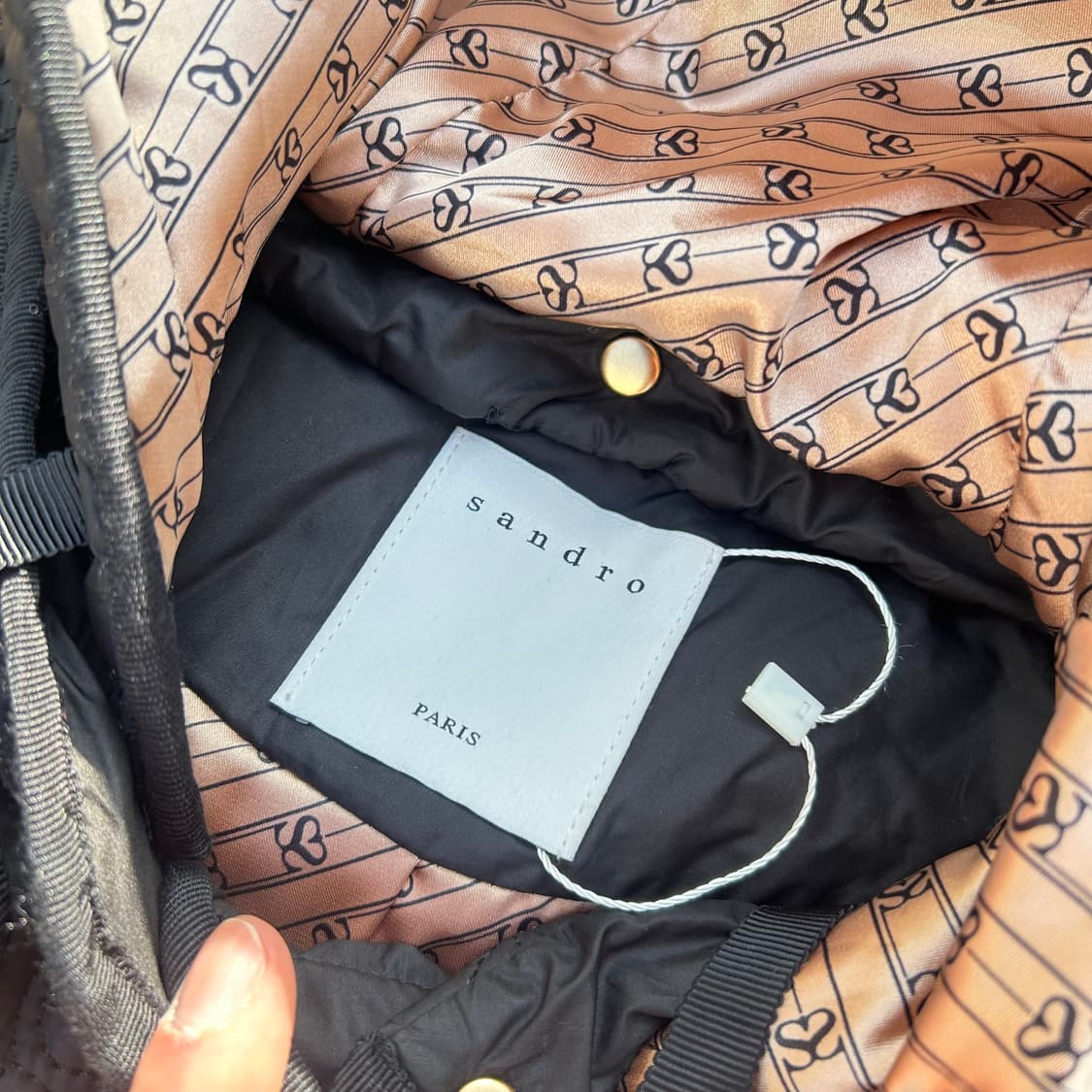 Sandro 패턴 로고 퀄팅 패딩 상품이미지5