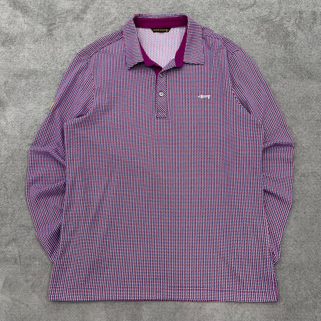 95 루이까스텔 체크 긴팔 카라 티 상품이미지1