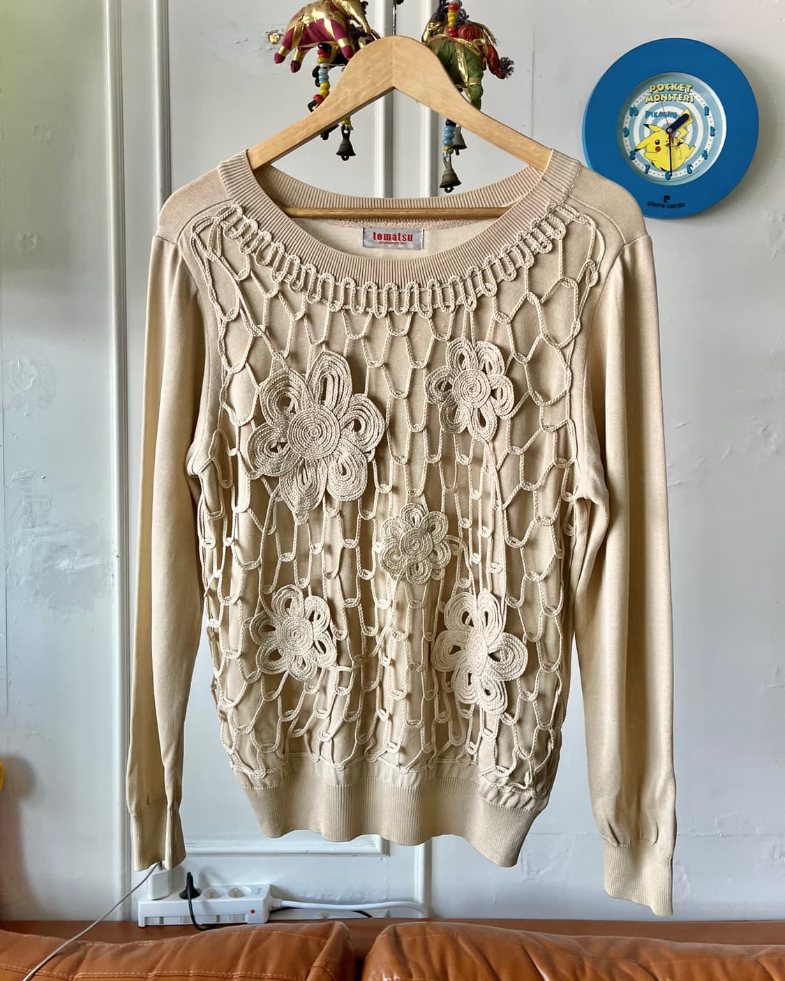 1980-90s TOMATSU Japan 3D Floral Knit 상품이미지3