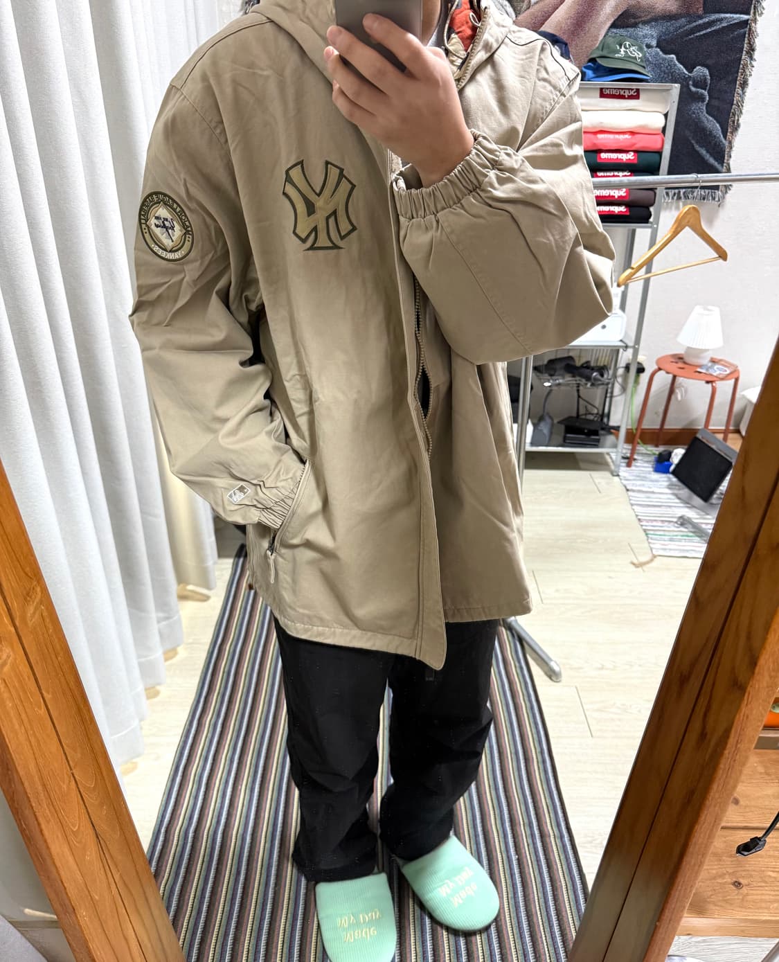 90s mlb 뉴욕양키즈 후드 자켓 상품이미지1