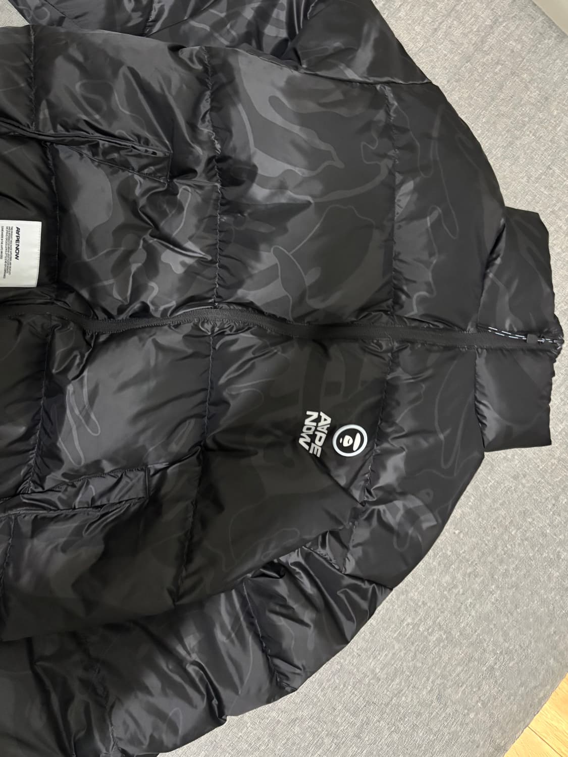 베이프 Bape (Aape) 패딩 블랙 카모 L 25FW 새상품 상품이미지9