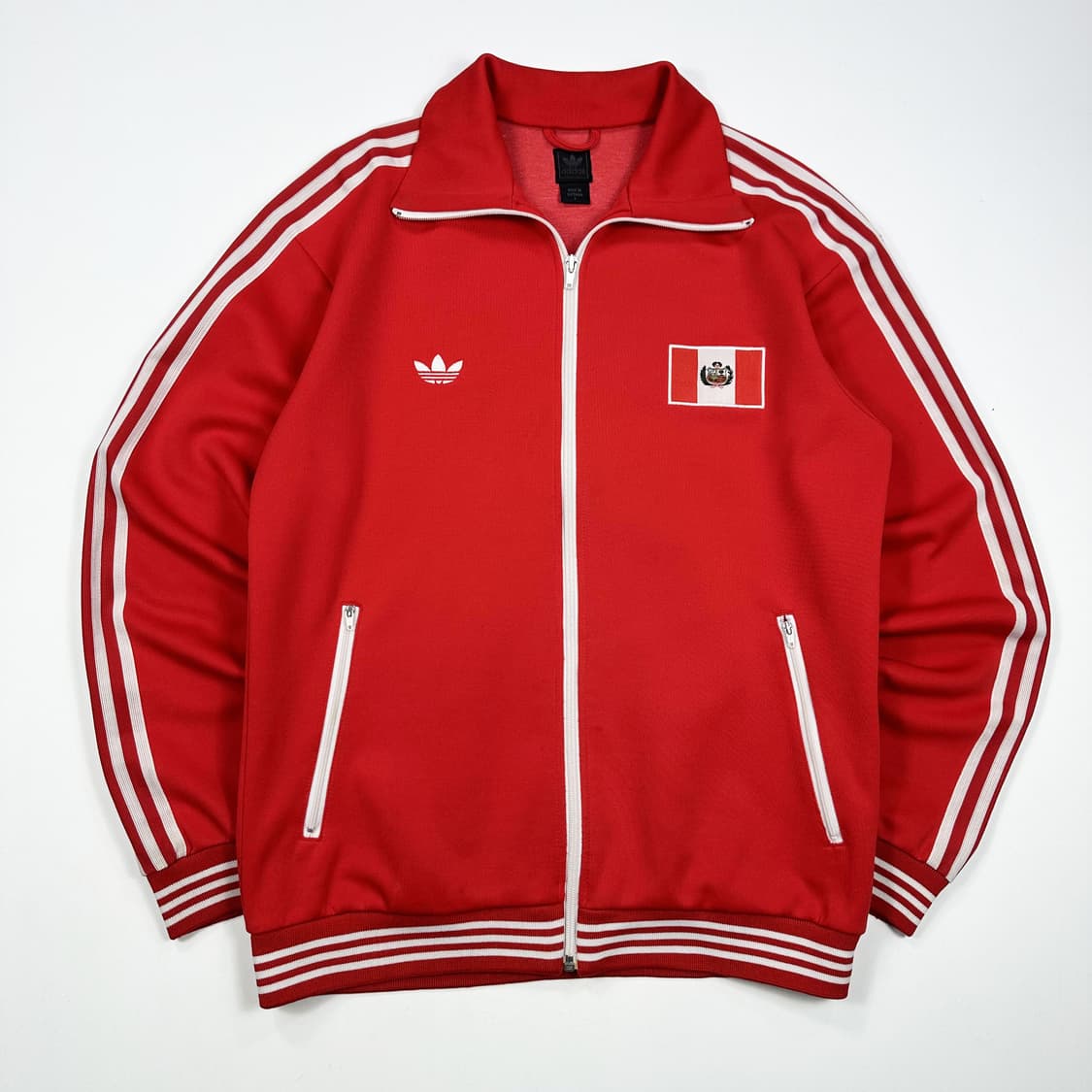 아디다스 페루 풋볼 레드 트랙탑 져지 (실측 XL) 상품이미지2