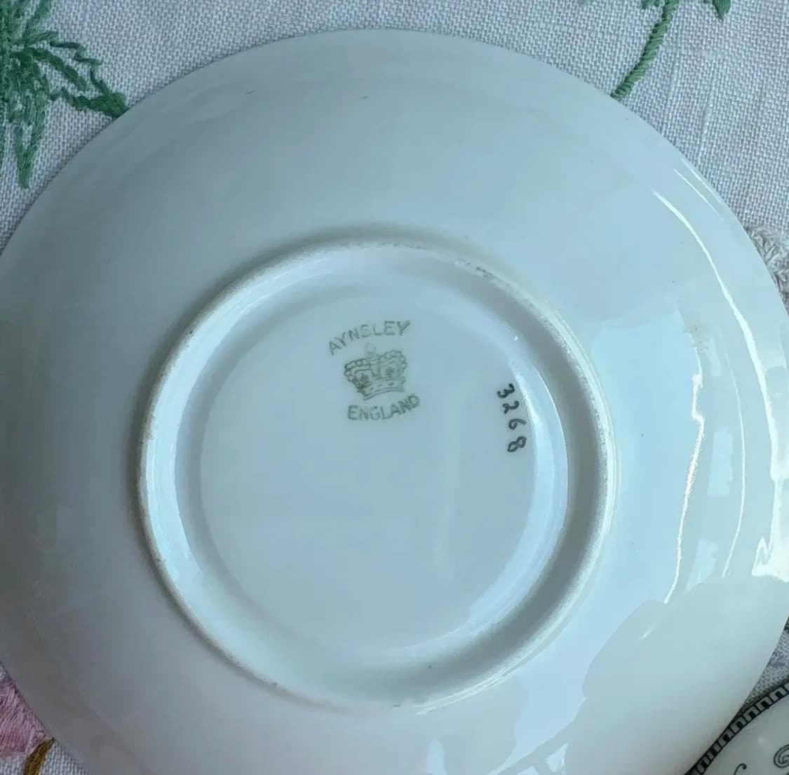 [레어]1900s 영국 올드 앤슬리 3268패턴 아르데코 찻잔 트리오 상품이미지7