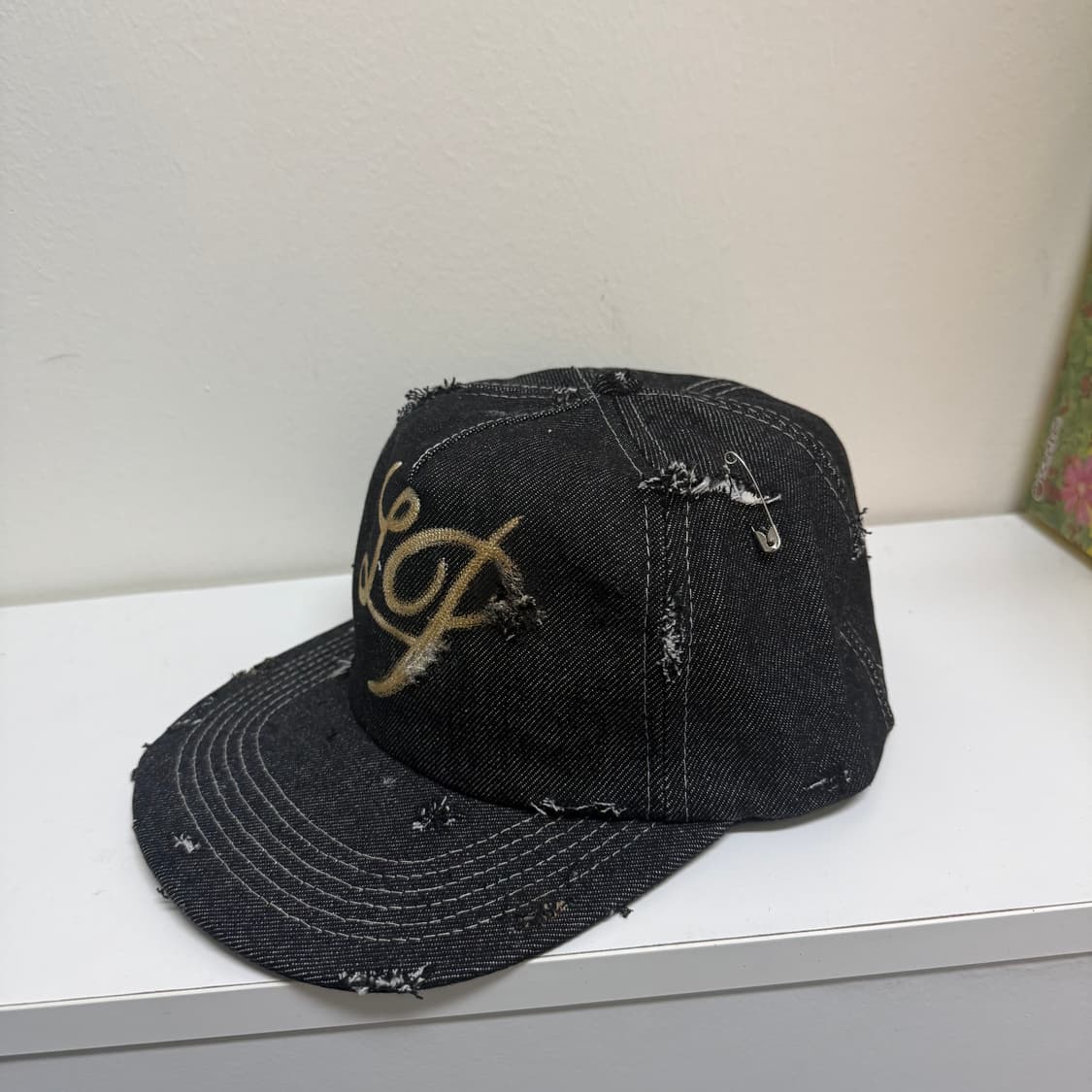 빈티지 디스트로이드 데님 캡 상품이미지9