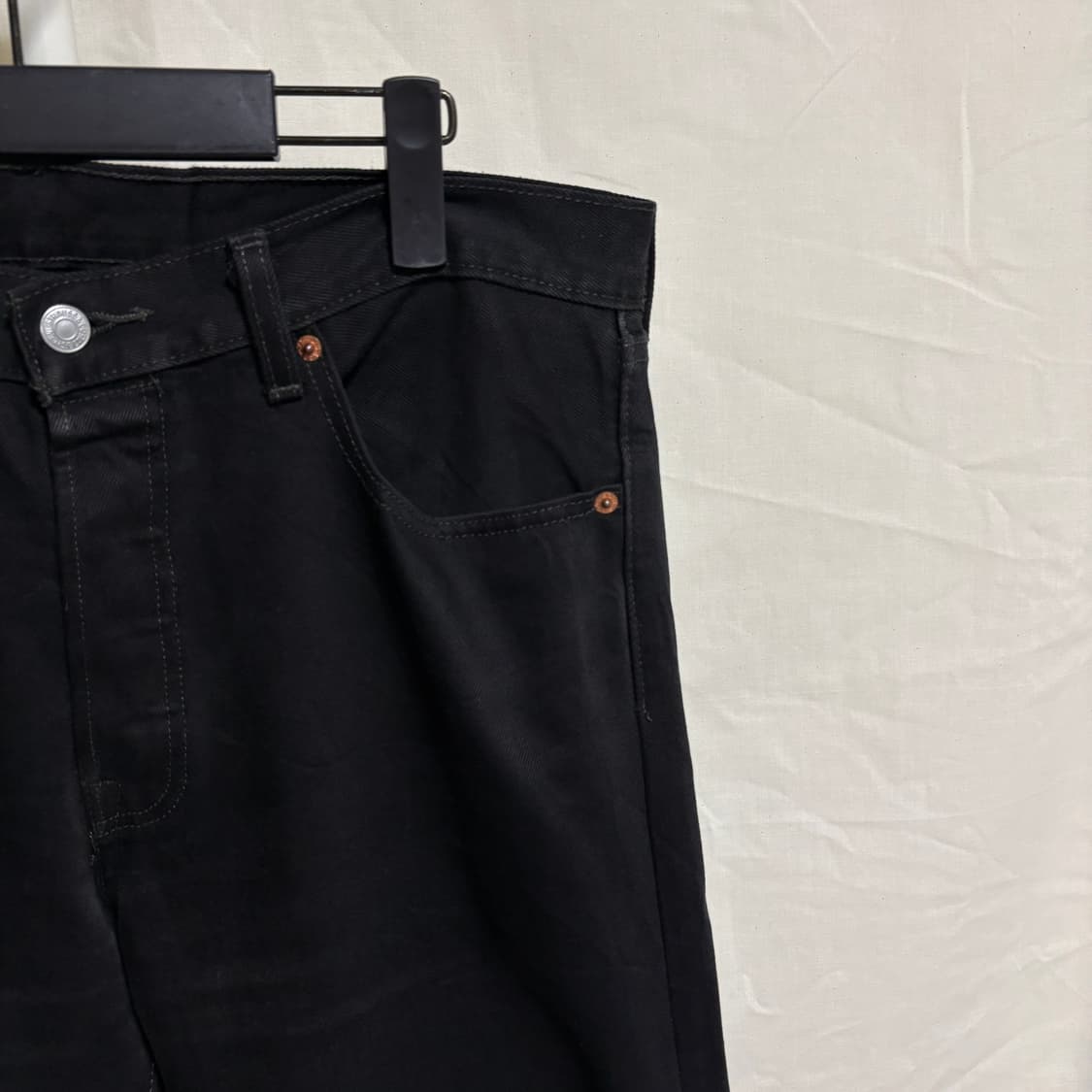 리바이스 501 스트레이트 블랙 팬츠 / W33, L34 상품이미지5