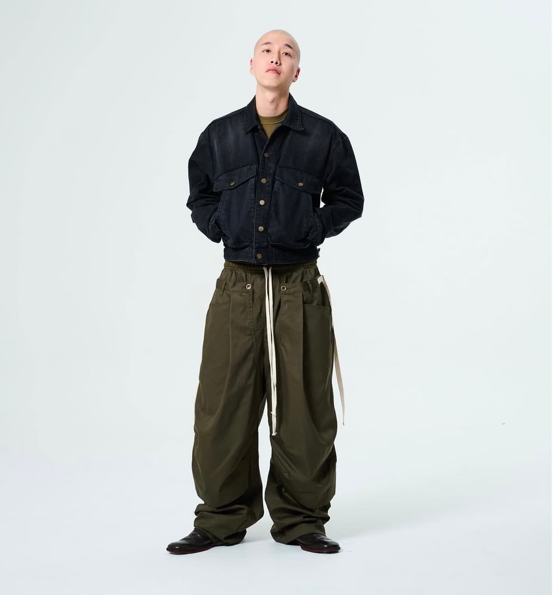 뉴치프시크 dp combine layerd pants(khaki) 상품이미지1