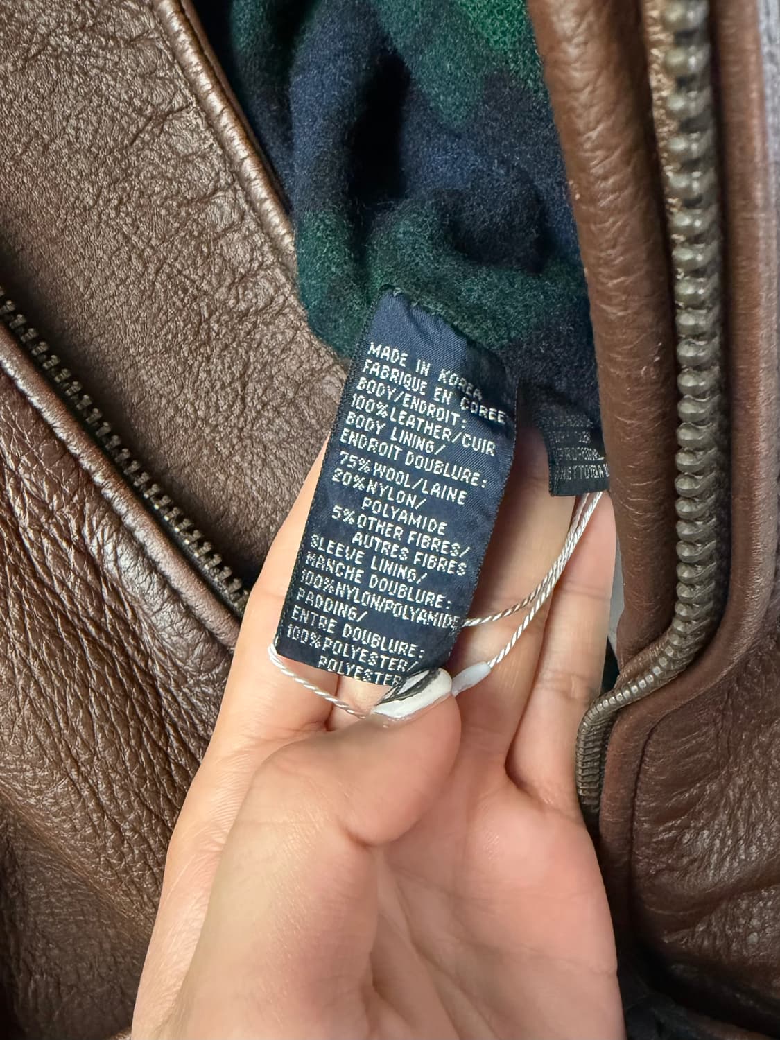 90s 타미힐피거 레더 라이더 자켓 상품이미지5