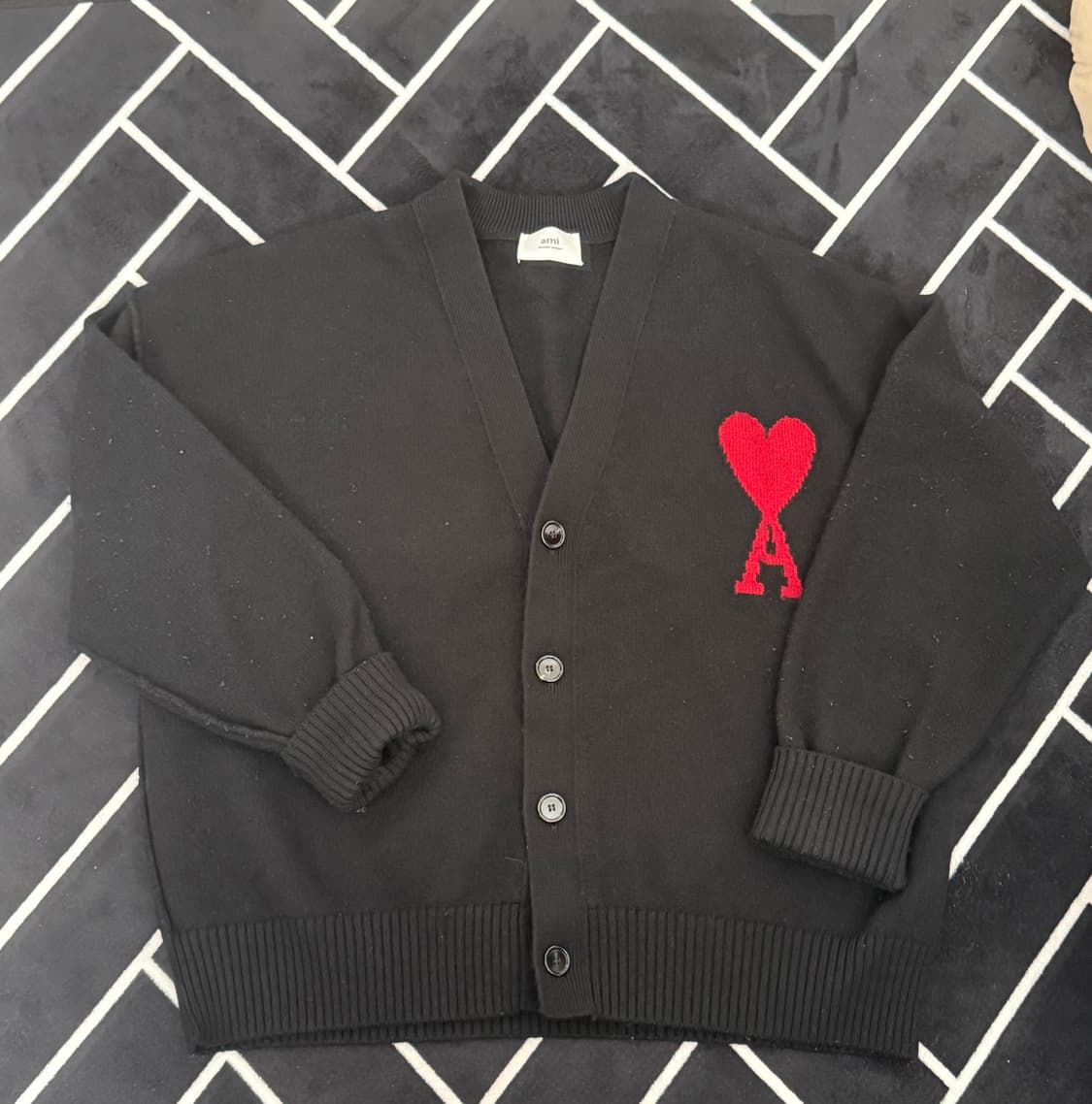 아미  인타르시아 울 오버사이즈 가디건 상품이미지1