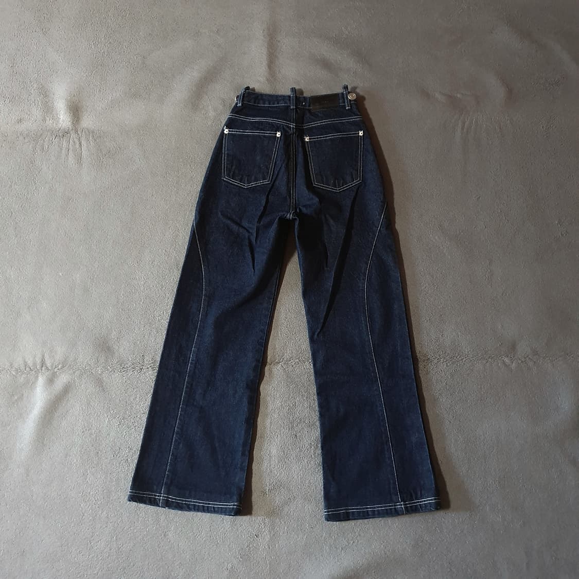 YUSE 유즈 시그니처 스트레이트 라인 로우 데님 팬츠 S 인디고 상품이미지6