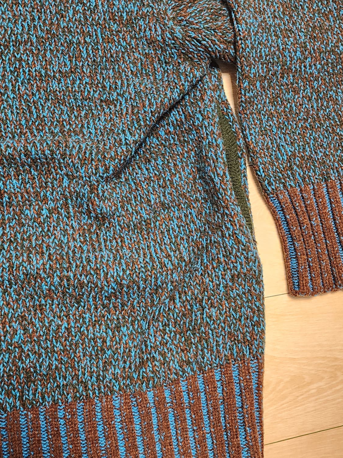 유니클로 마르니 믹스 컬러얀 오버사이즈 풀집파카XXL 상품이미지5