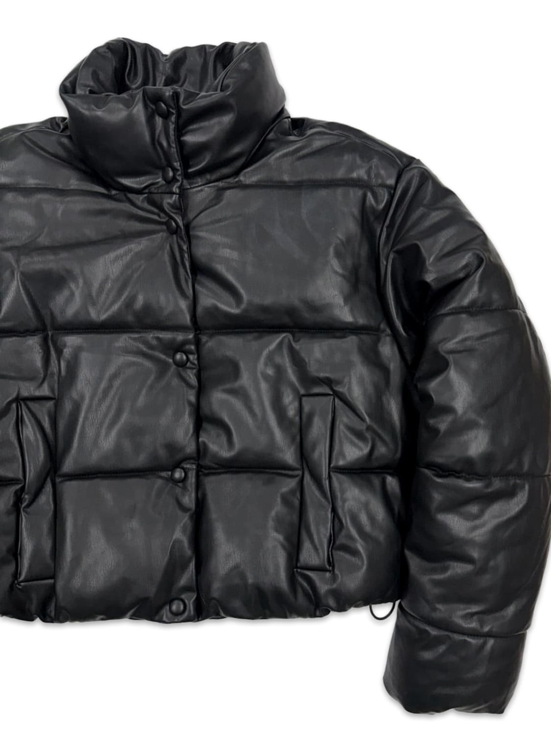 빈티지 ZARA 가죽 숏 크롭 패딩 상품이미지2