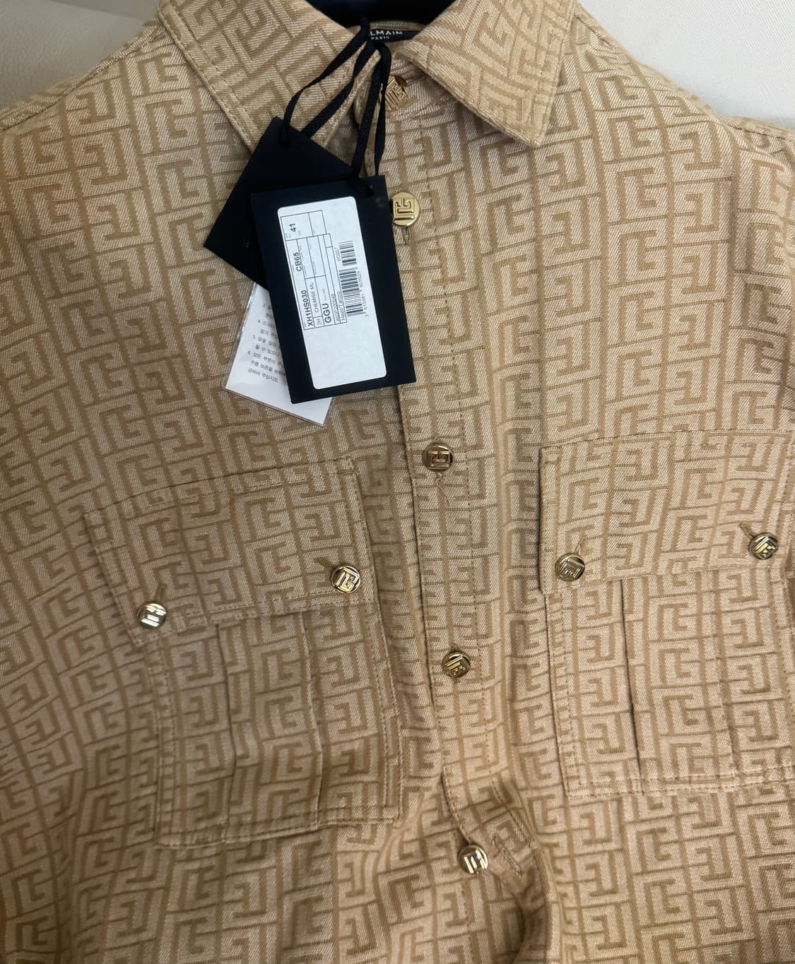 balmain 모노패턴 오버핏 셔츠 자켓  상품이미지2