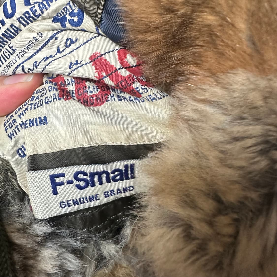 후아유 빈티지 카키울프죠숏패딩 S 상품이미지4