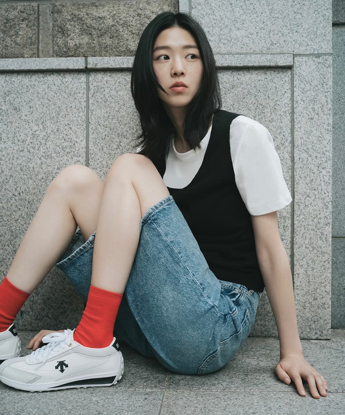 데상트 크론 레이서 브라운 블루 새상품 상품이미지3