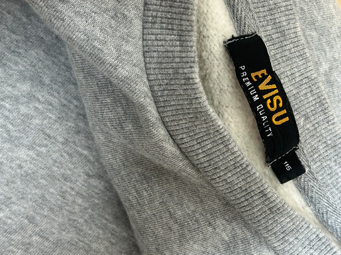 에비수 레오파드 멜란지 그레이 스웻셔츠 상품이미지5