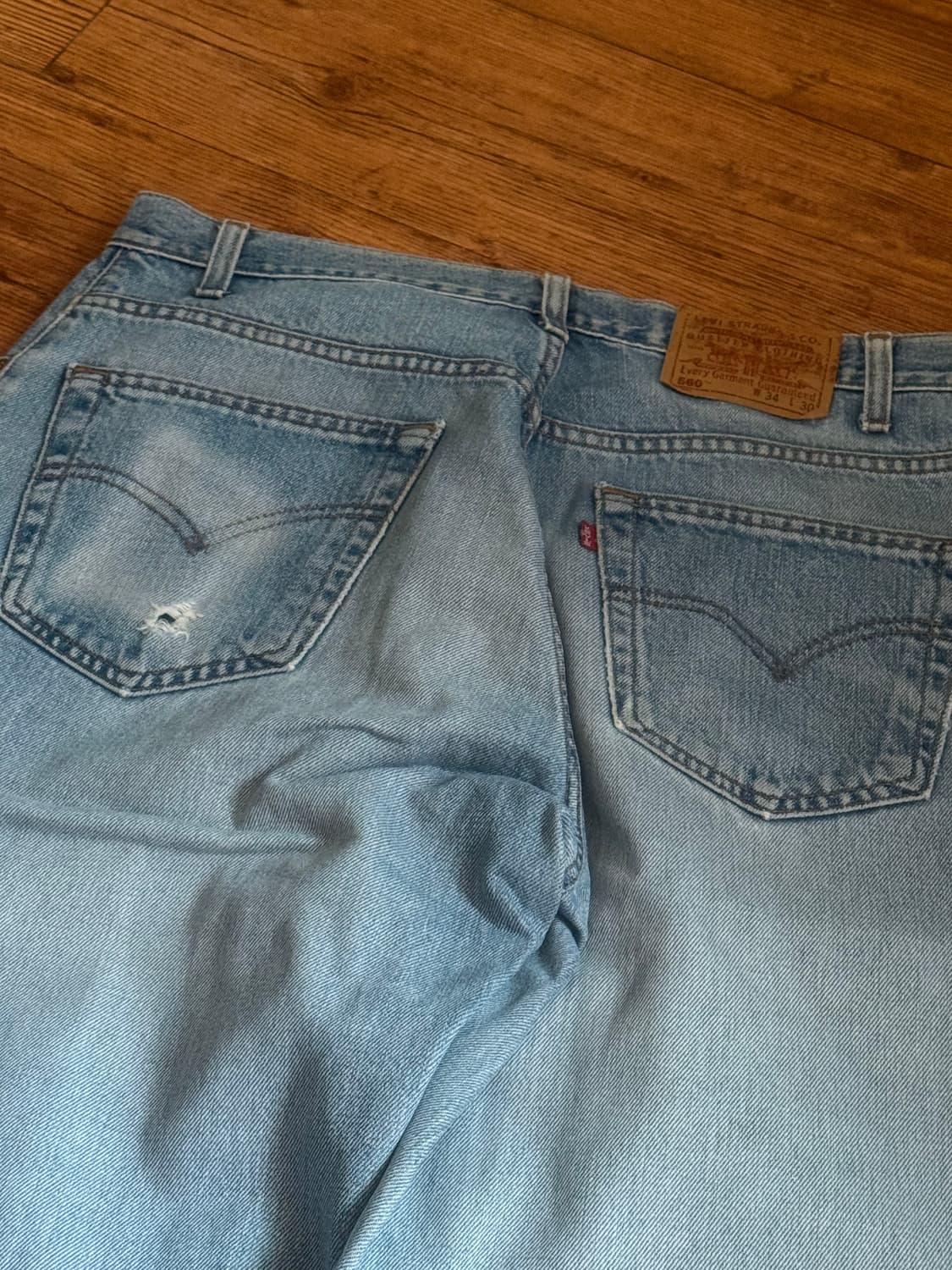 90s CANADA 리바이스 560 패치워크 34/30 상품이미지5