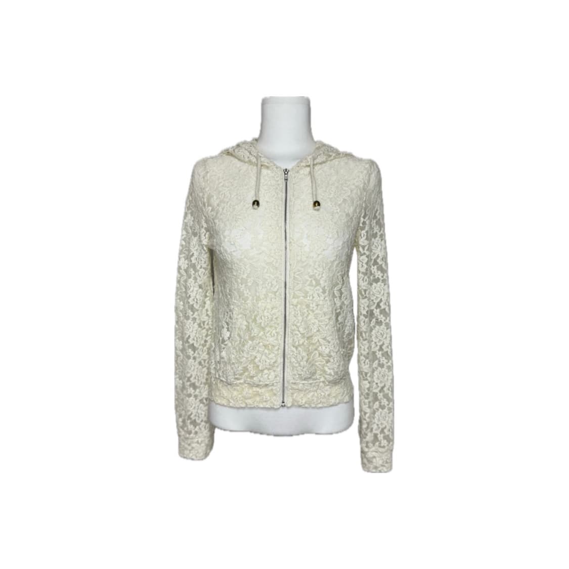 INGNI y2k 모리걸 화이트 레이스 시스루 후드집업 상품이미지1