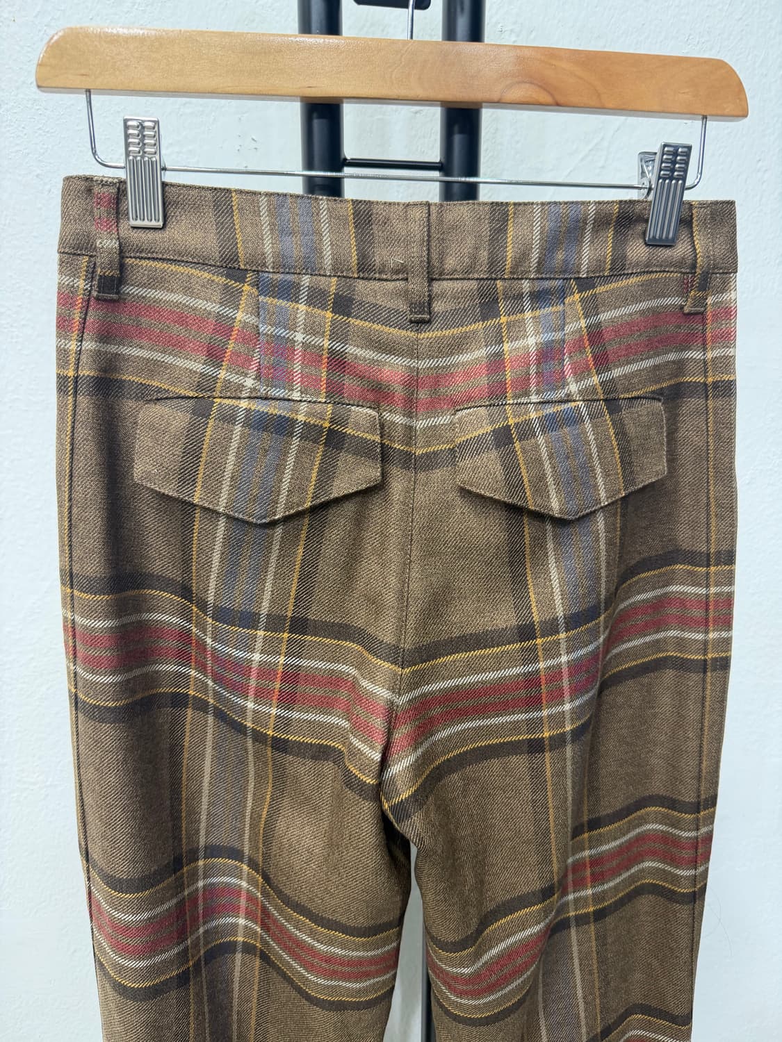 정품) LANVIN 랑방 한섬 체크 패턴 바지 26인치 상품이미지5