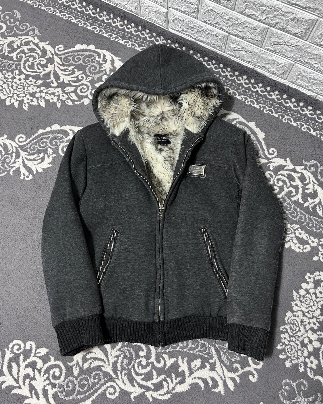 00’s 돌체앤가바나 울프죠 퍼 후드 집업 상품이미지2