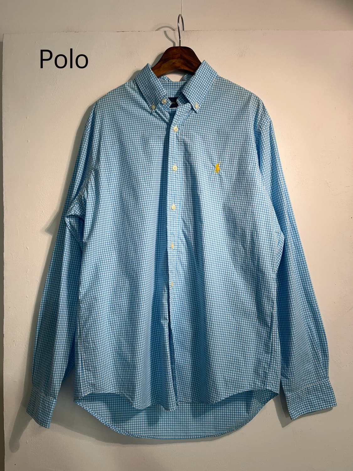 Polo 폴로 랄프로렌 깅엄 체크 셔츠 M 상품이미지4