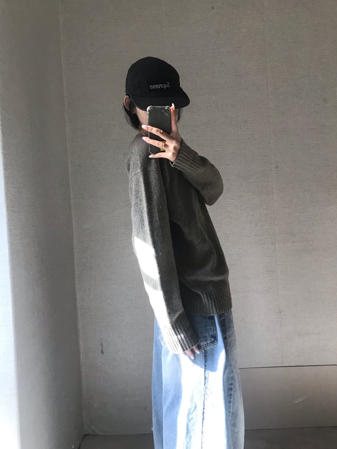 폴로 카키그레이 니트 상품이미지2