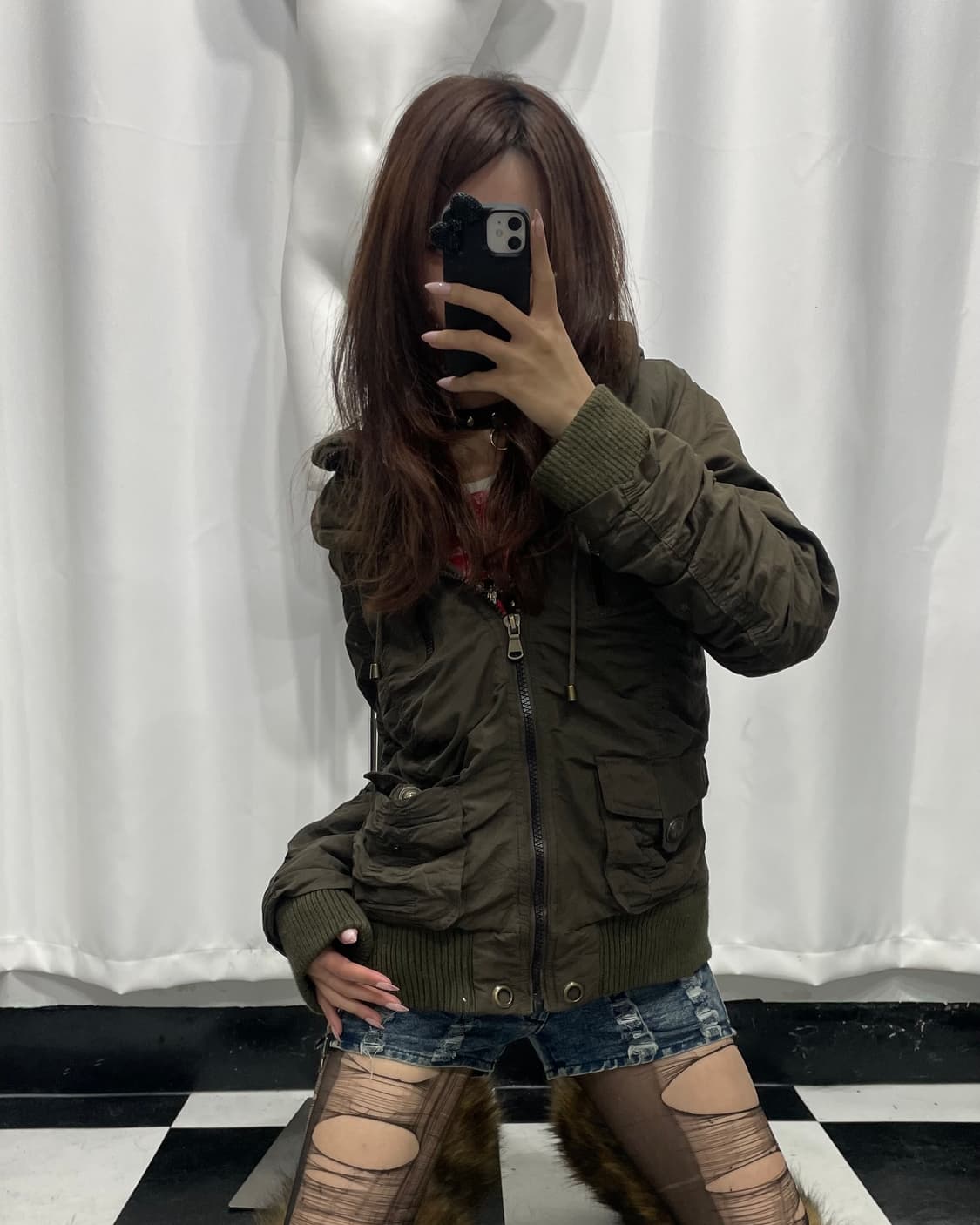 🎸카키 셔링 패딩🎸 상품이미지3