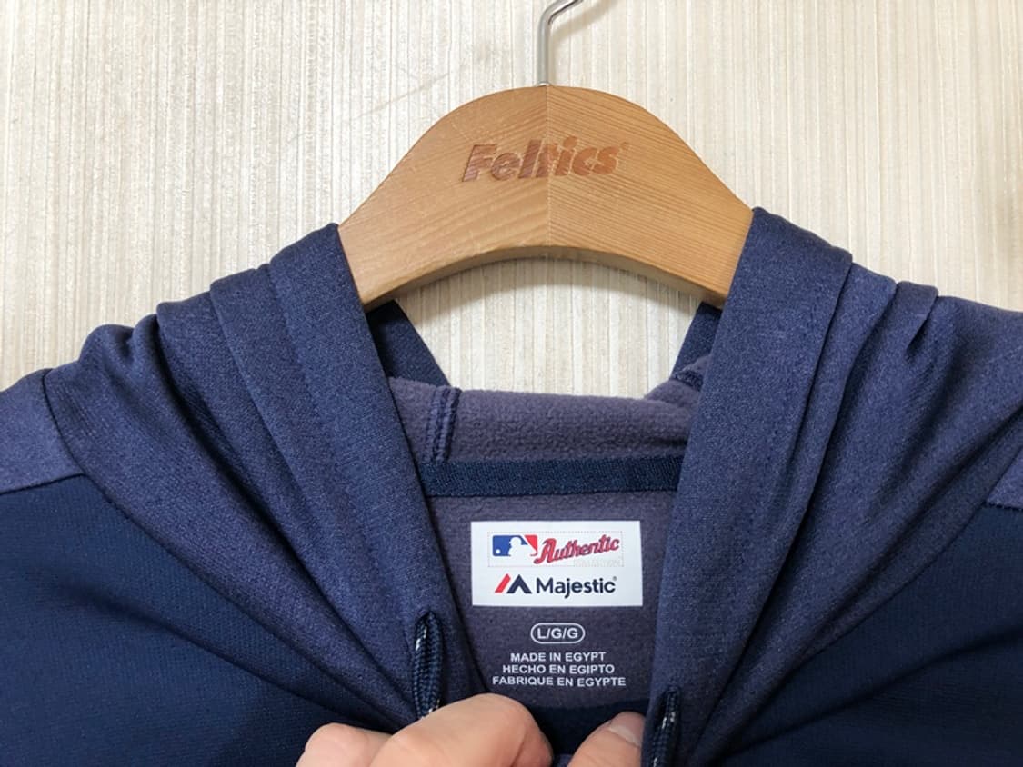 MLB 마제스틱 밀워키브루워스 어센틱 후드티셔츠 L 상품이미지4