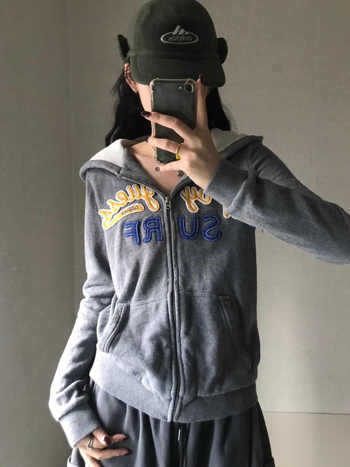 게스 그레이 후드집업 상품이미지1