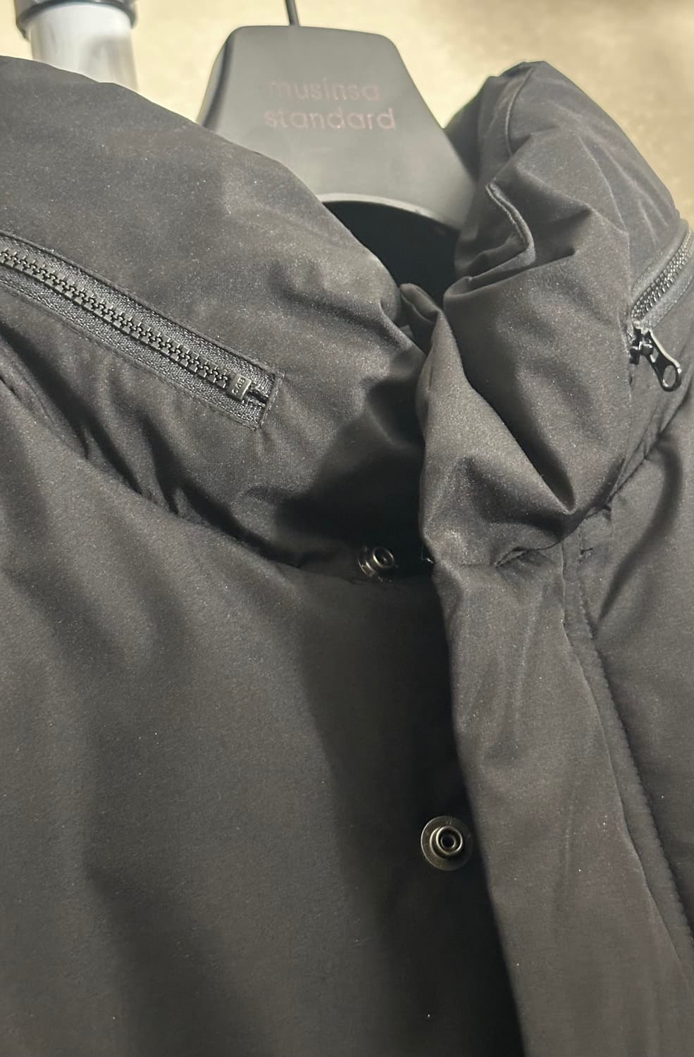 GU 롱패딩 히트패디드모즈코트 블랙 L 상품이미지2