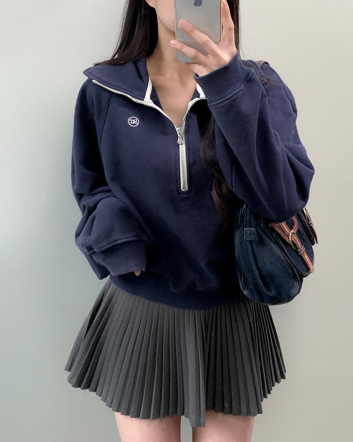 렉토 반집업 맨투맨 상품이미지1