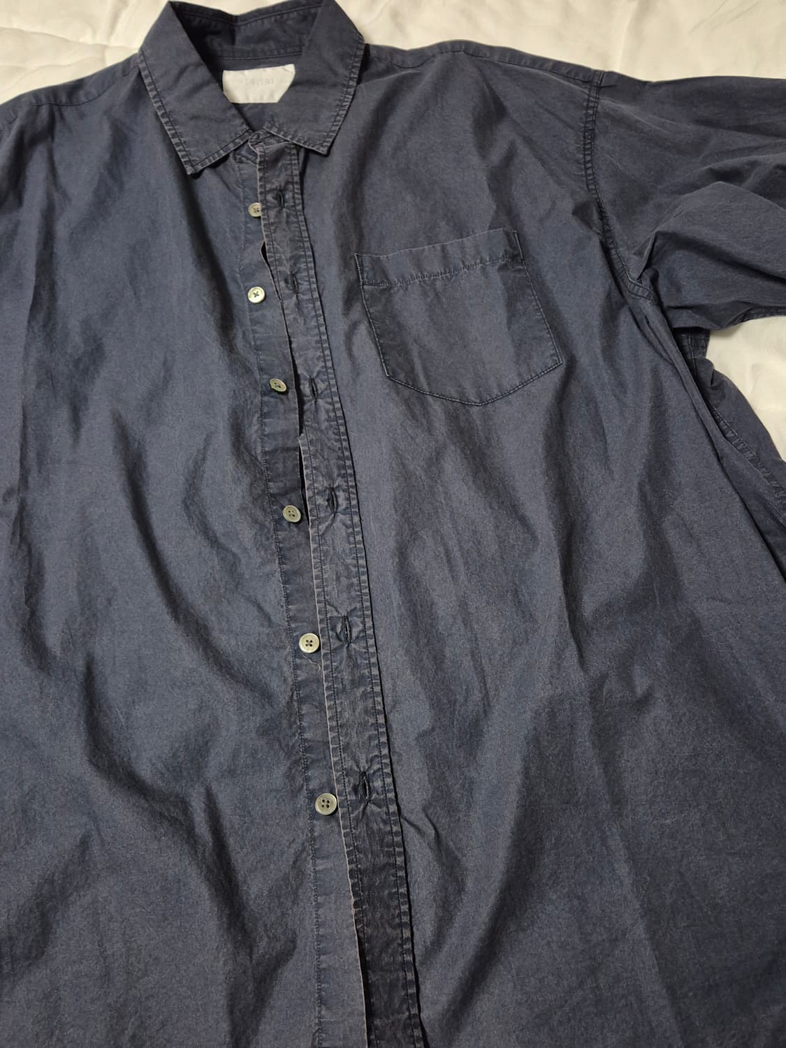 다이브인 CHAFE WASHED SHIRTS (NAVY) 2사이즈 상품이미지4