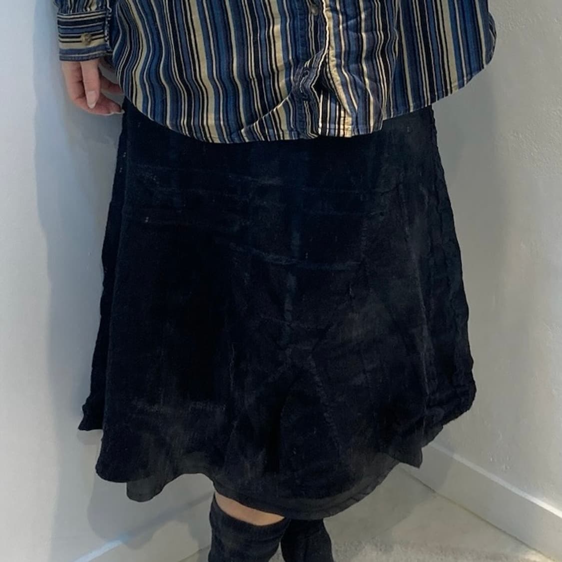 fairy 체크 언발란스 스커트 상품이미지4