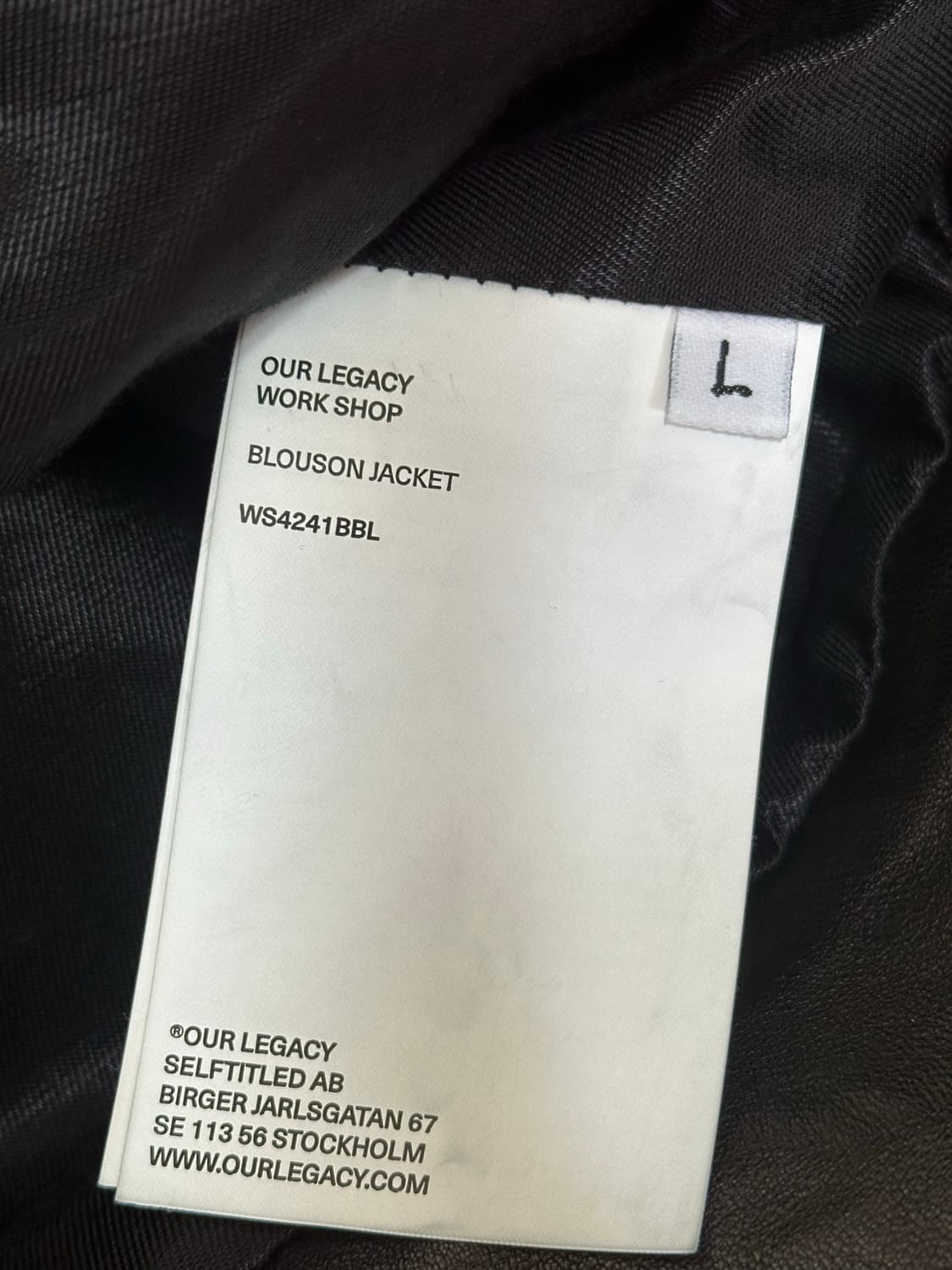 스투시 x 아워레가시 워크샵 블루종 자켓 레더 블랙 L 상품이미지5