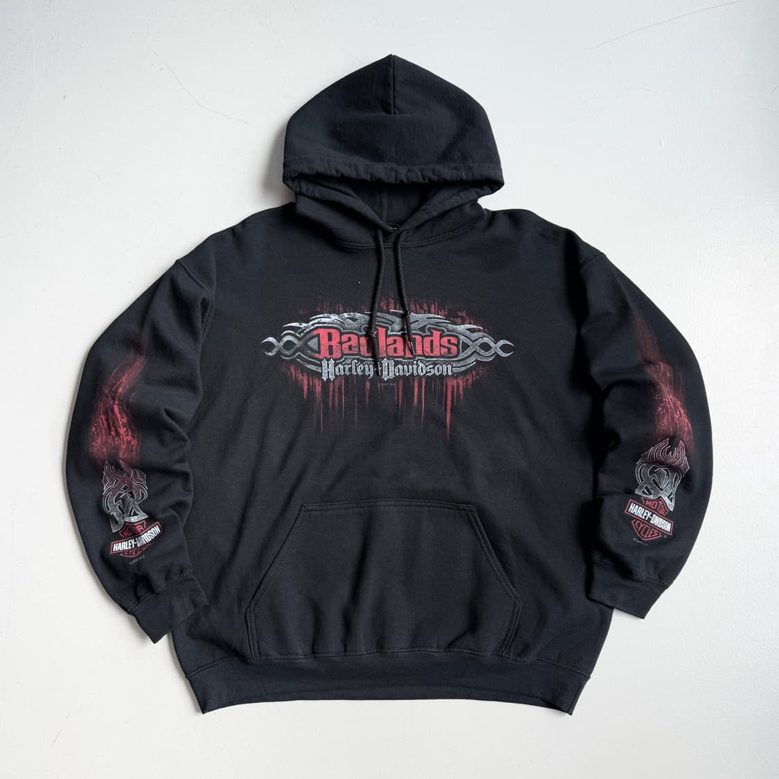 할리데이비슨 배드랜드스 트라이벌 펑크 후드티 블랙 상품이미지2