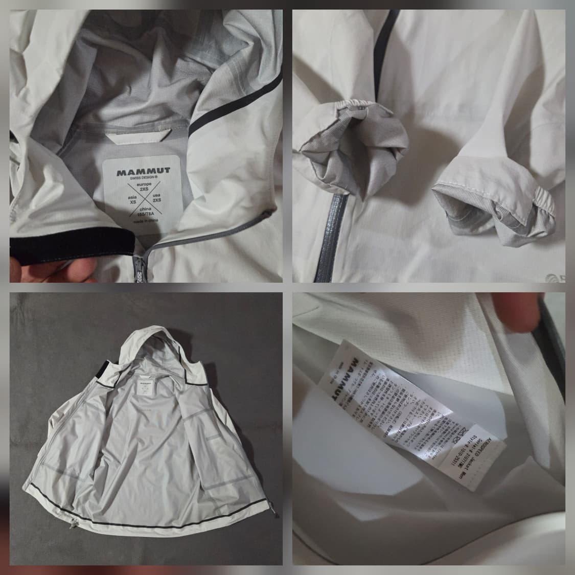 xs 마무트 초경량 퍼텍스 쉴드 에어로스피드 방수 바람막이 자켓 상품이미지5