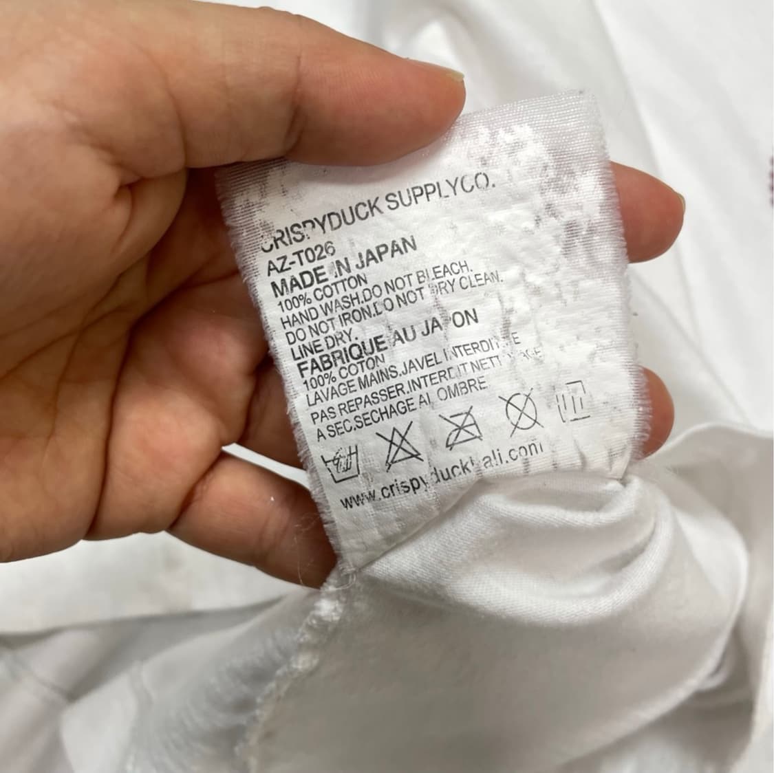 꼼데가르송 화이트 큐빅 하트 와펜 반팔 티셔츠 M 상품이미지4