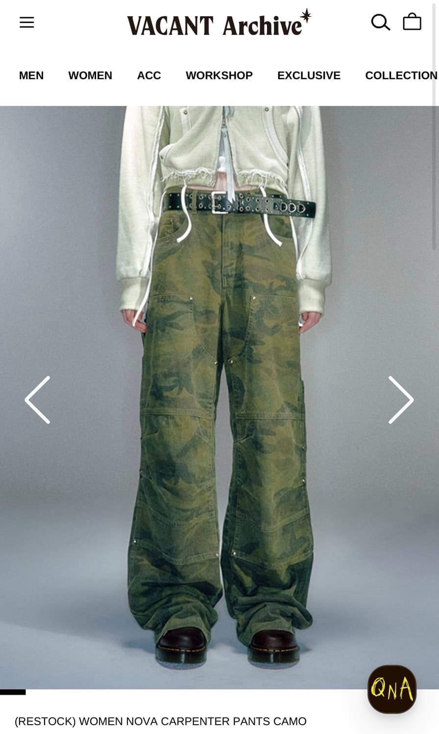 베이컨트 아카이브 노바 카펜터 팬츠 카모 우먼 xs 상품이미지1