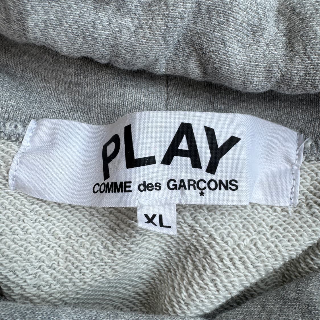 꼼데가르송 하트로고 후드티 그레이 상품이미지4