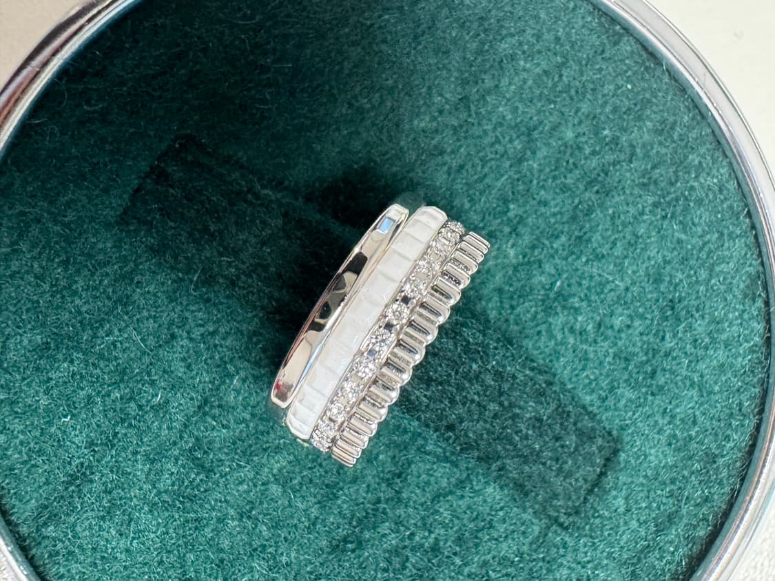 부쉐론 콰트로 더블화이트 다이아 반지 화이트골드 45t 상품이미지3