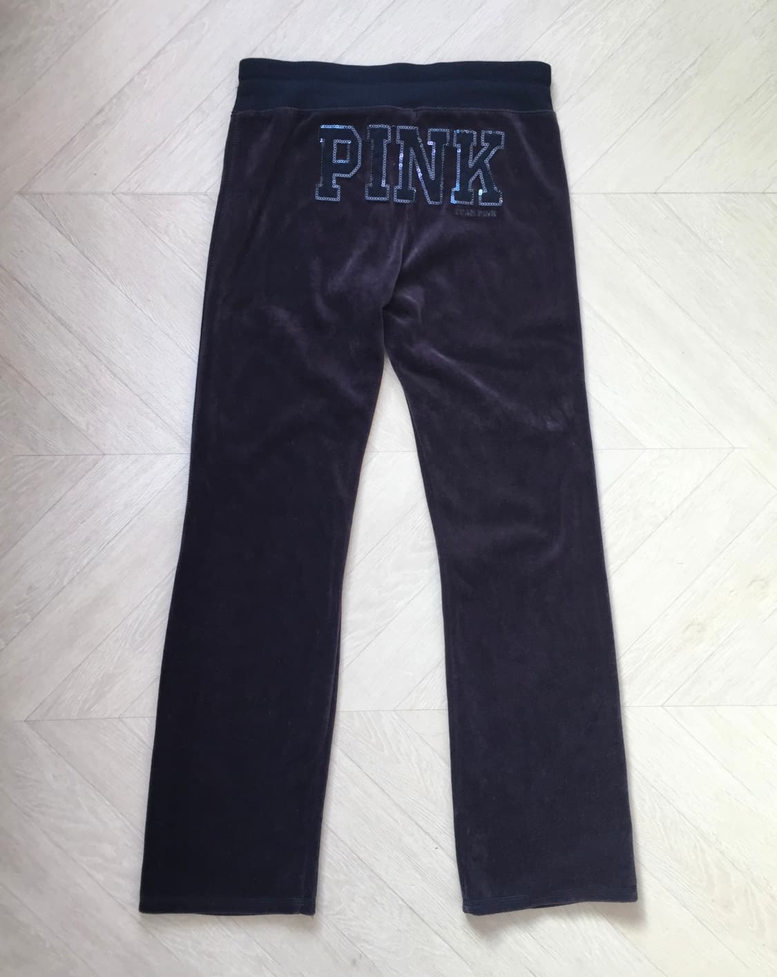 Navy Velvet  Pants  Sequin Patch Detail 상품이미지2