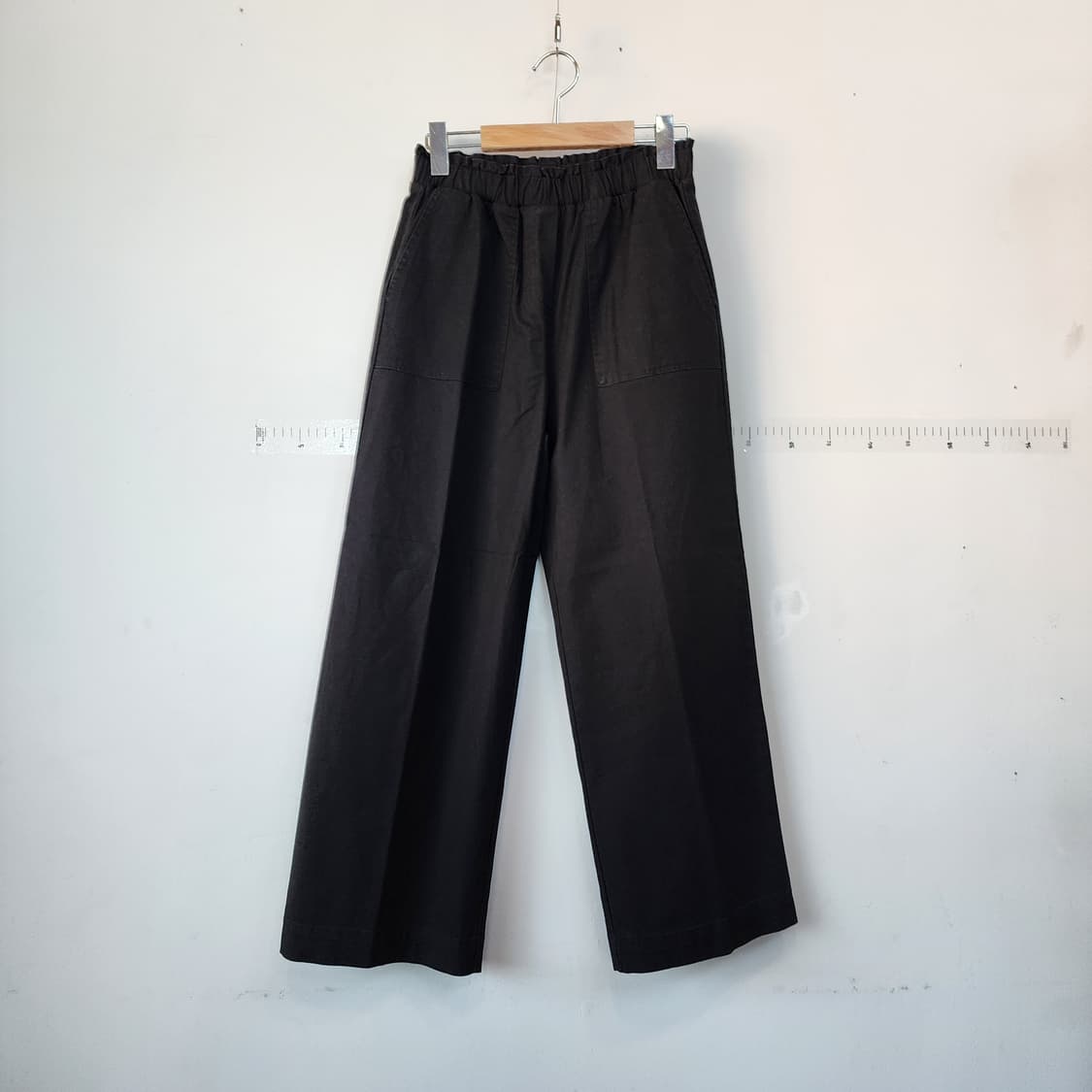 코데즈컴바인 검정색 와이드 밴딩 바지 상품이미지1