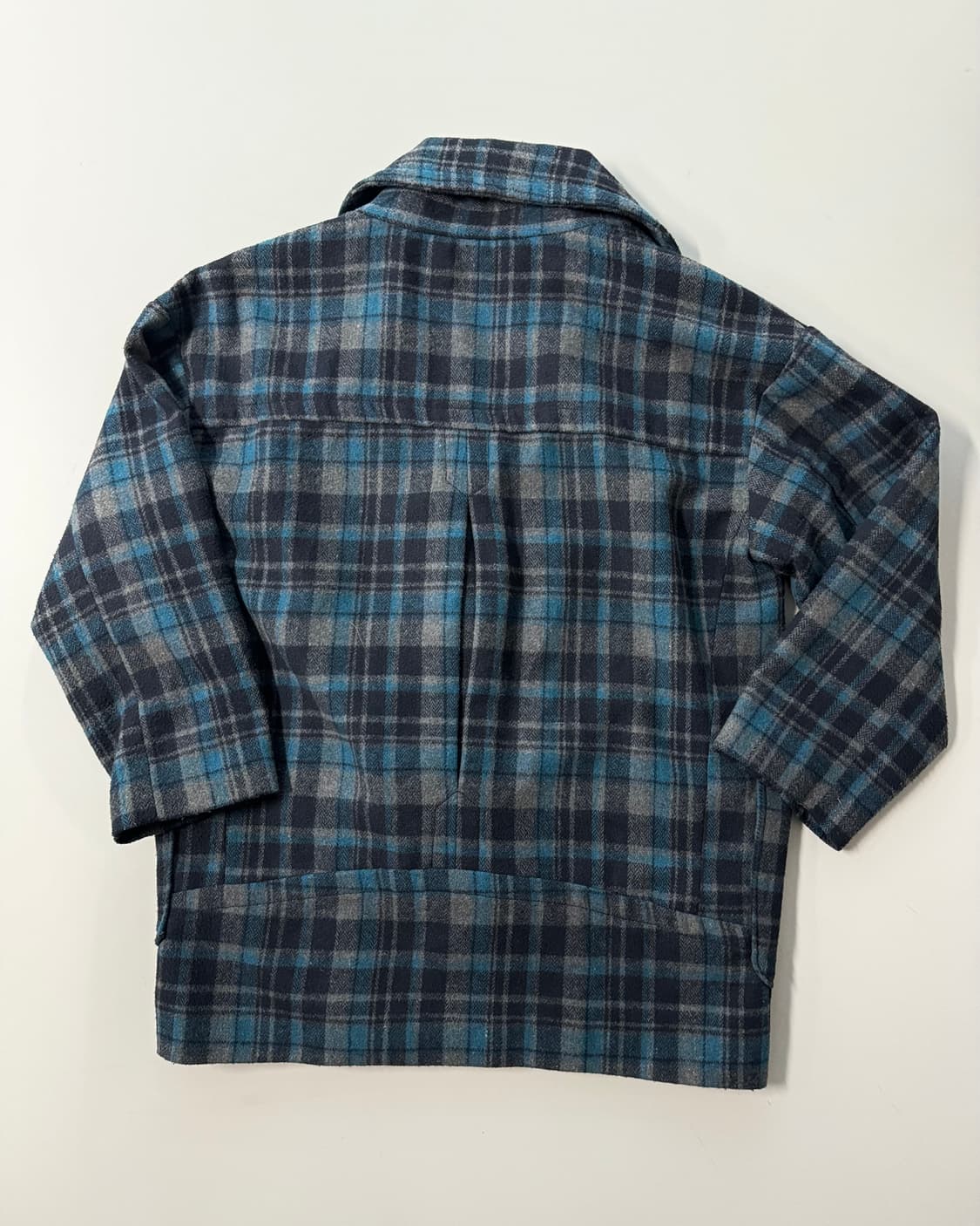 체크 패턴 더블 버튼 코트 상품이미지10