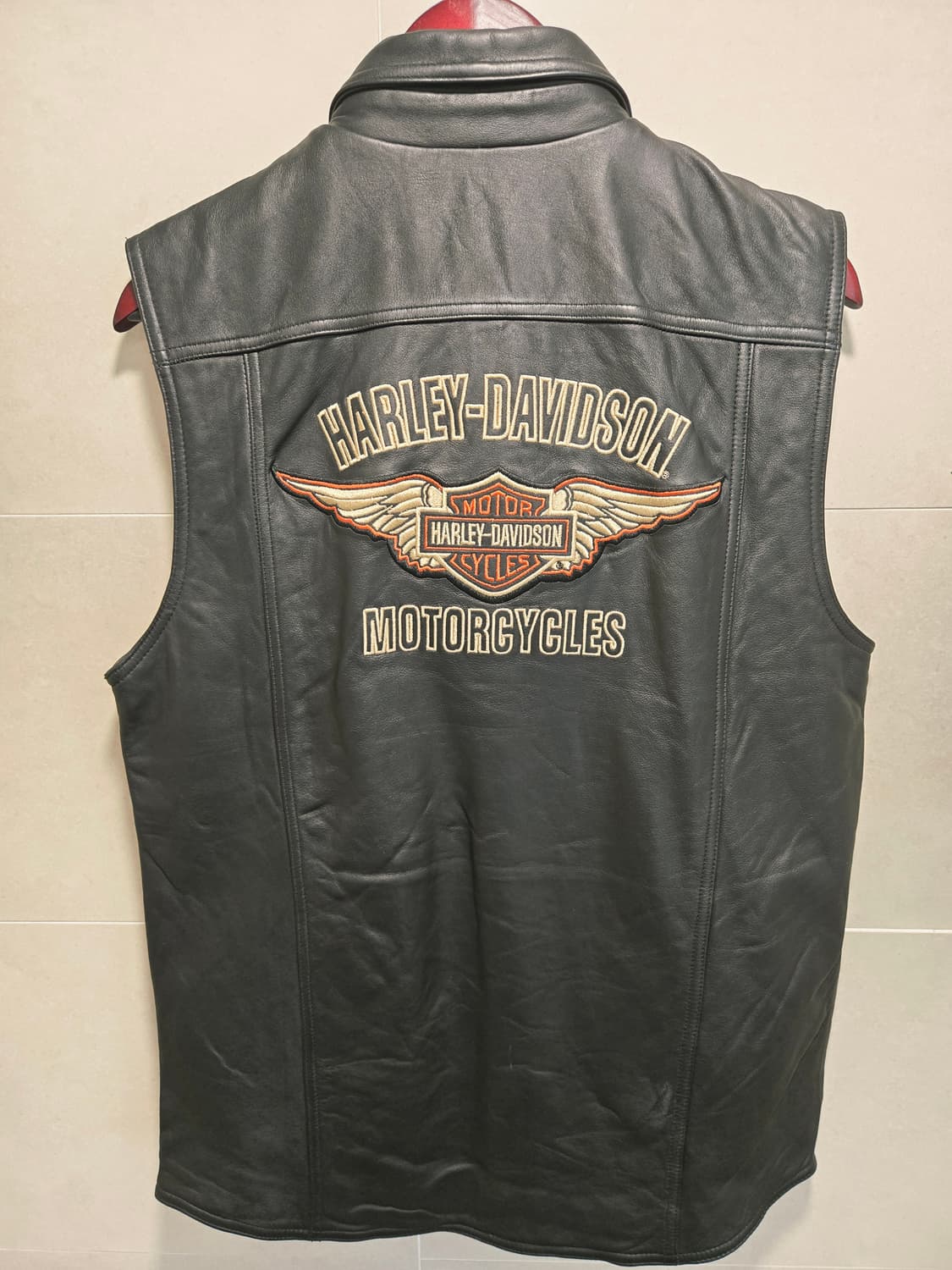 [미착용신품] 할리데이비슨 가죽 조끼 상품이미지1
