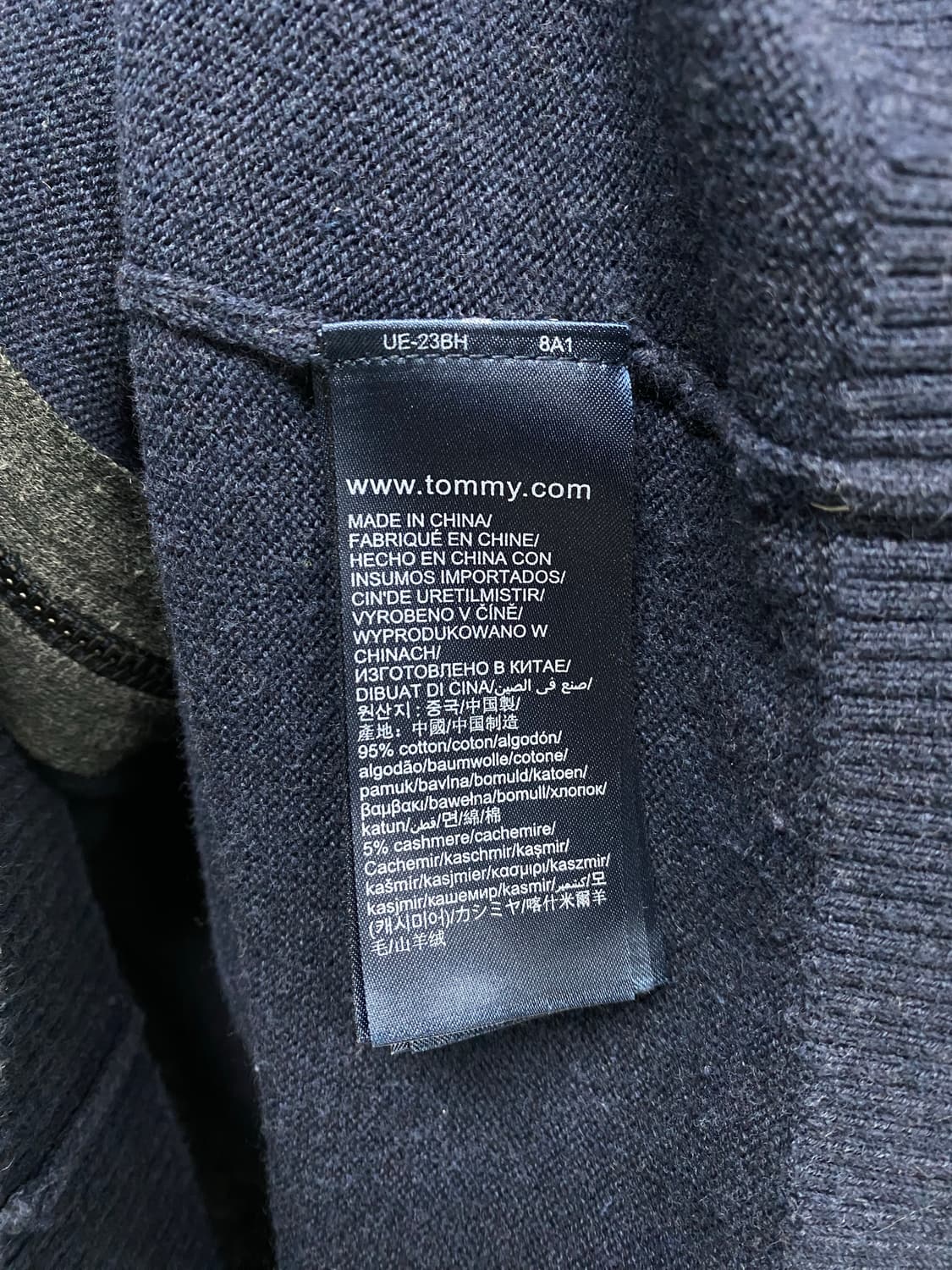 타미힐피거 캐시미어 함유 집업 니트 XL 상품이미지5